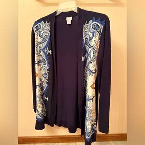 Chico's Navy Knit light cardigan sweater